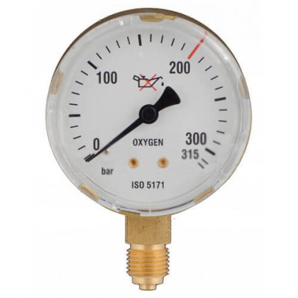  Manométer oxigén 315/200 bar 63mm